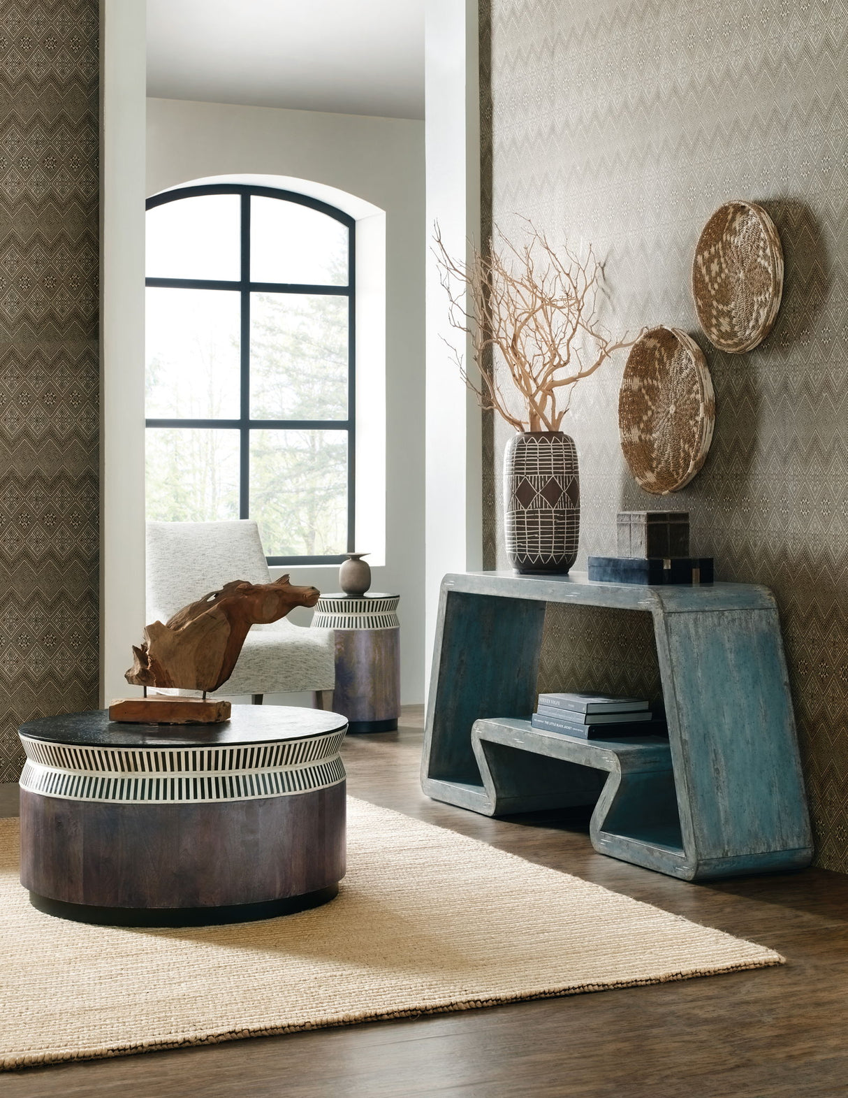 Commerce And Market - Jacobs Ladder End Table - Dark Brown