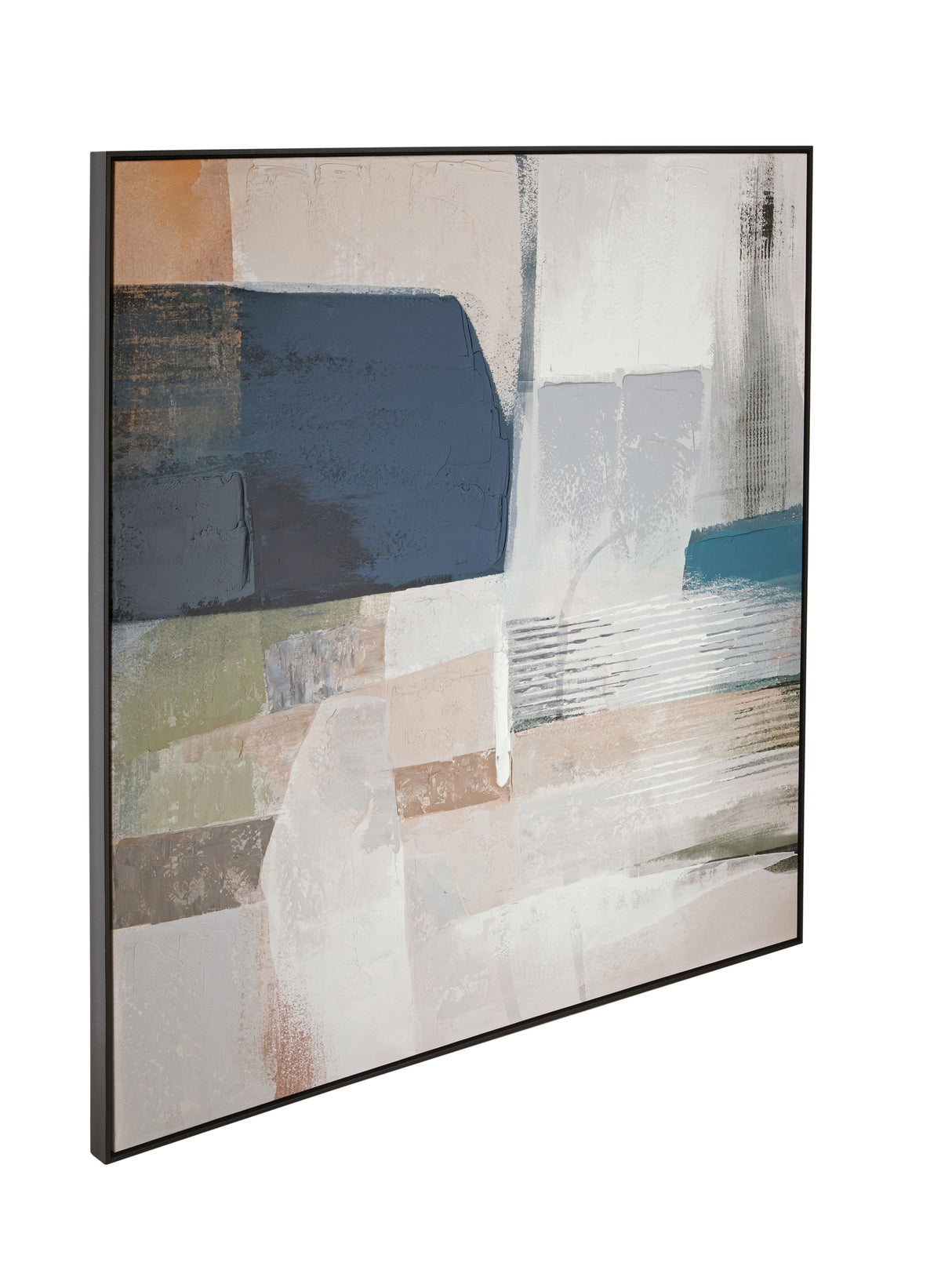 Kasia Framed Canvas - Gray / Beige