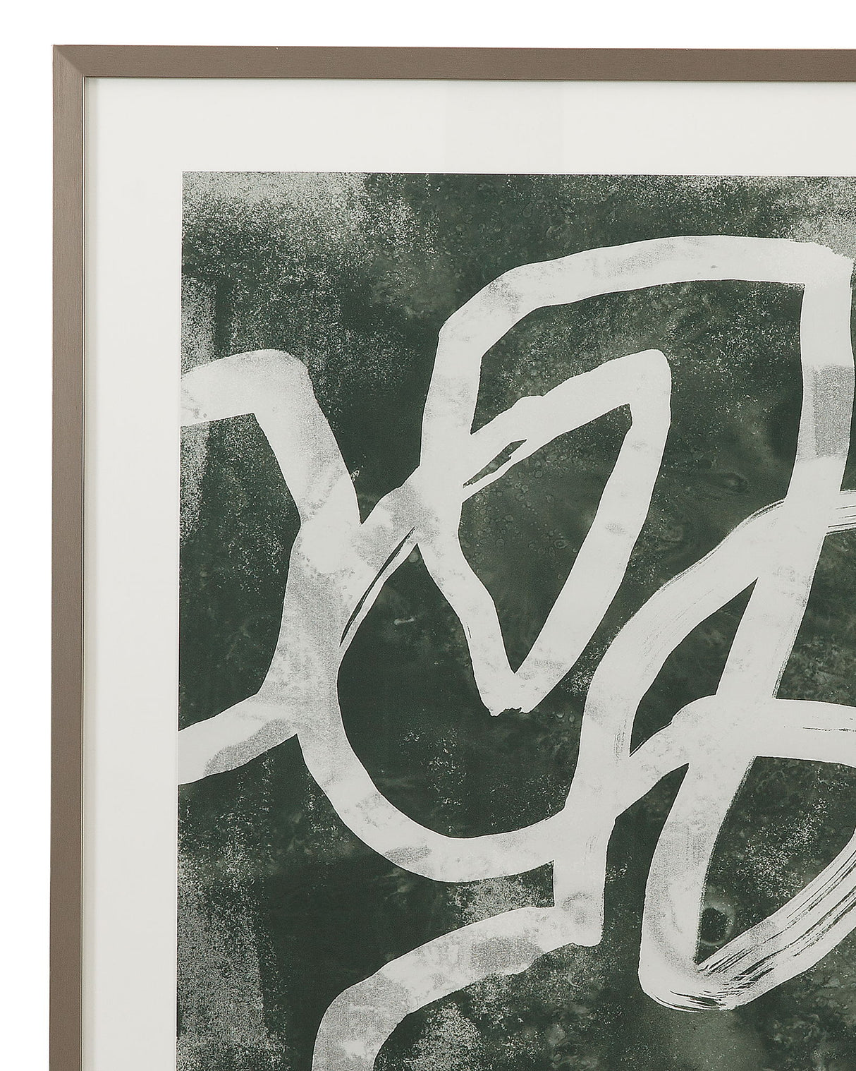 Chalk Line I Framed Print - Green / White