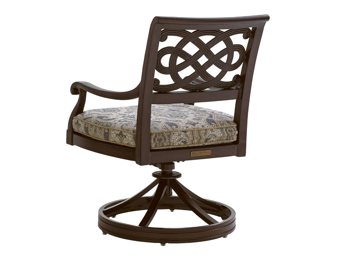 Royal Kahala Black Sands - Swivel Rocker Dining Chair - Dark Brown