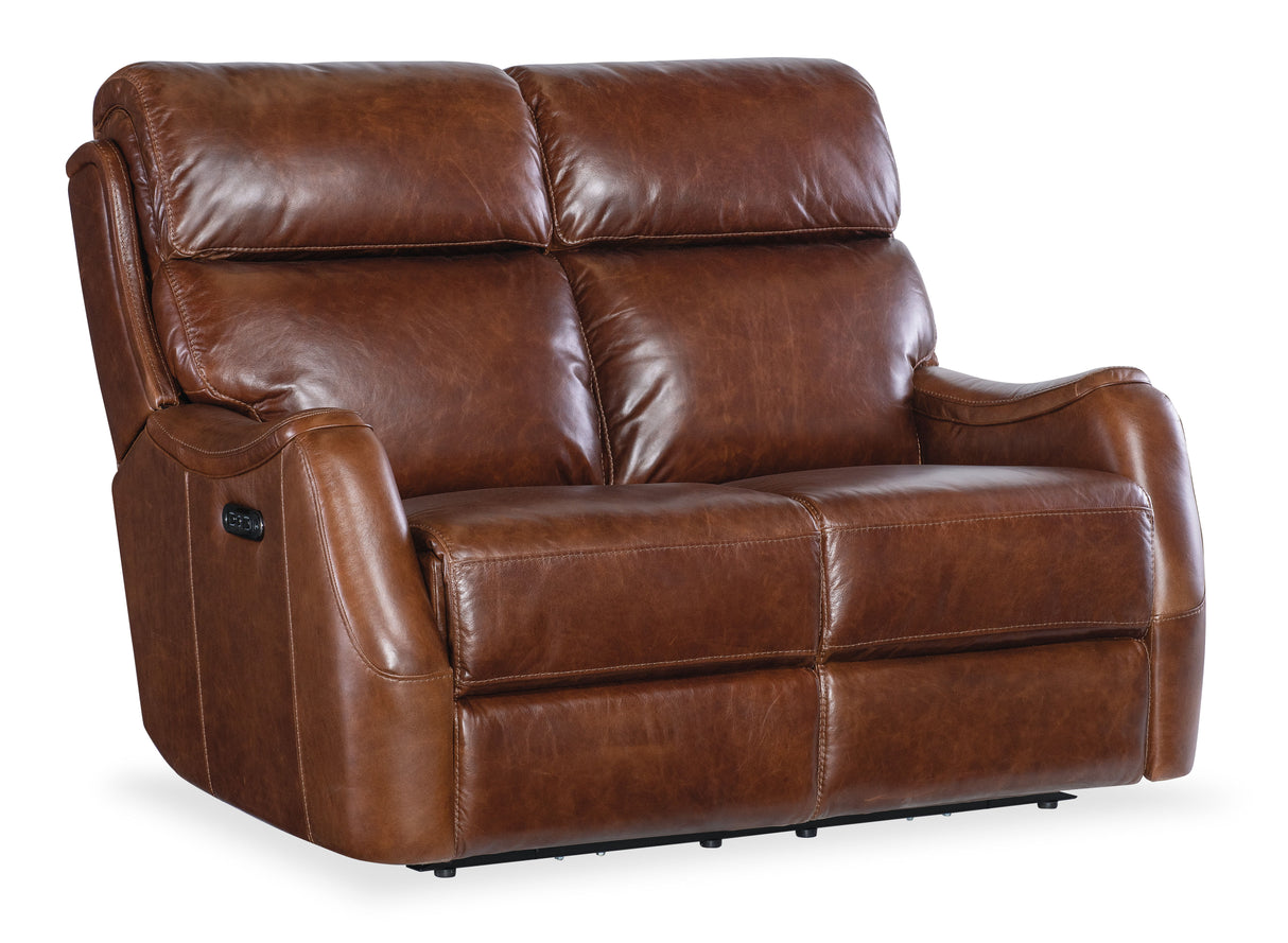 MS - Harlan Zero Gravity Power Loveseat With Power Headrest - Dark Brown