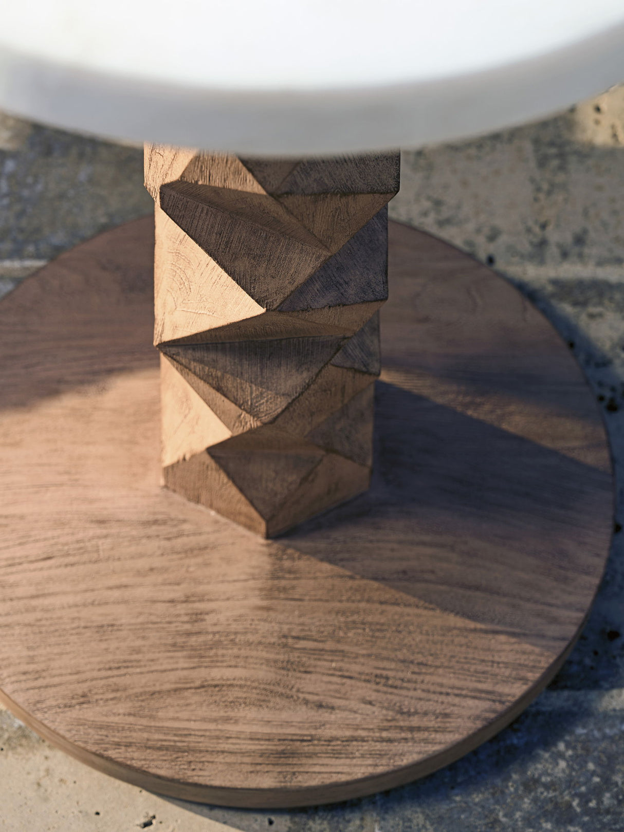 Isle Of Palms - Accent Table - Light Brown / White