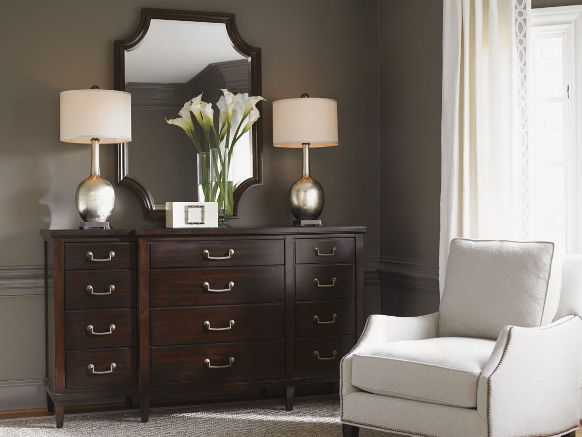 Kensington Place - Catalina Rectangular Mirror - Dark Brown