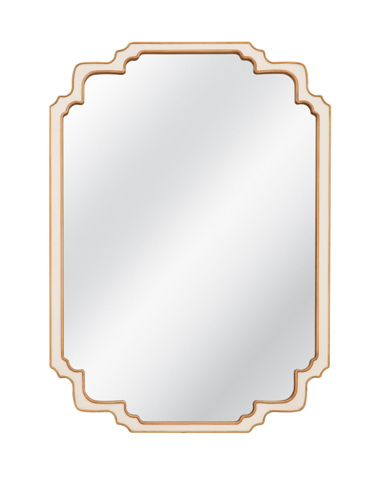 Wilmot - Wall Mirror - Cream / Antique Gold Leaf