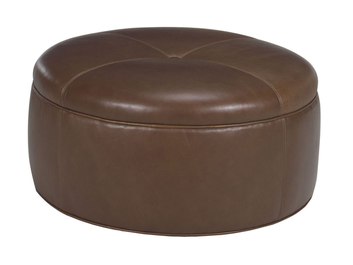 Lexington Leather - Reid Leather Ottoman - Dark Brown