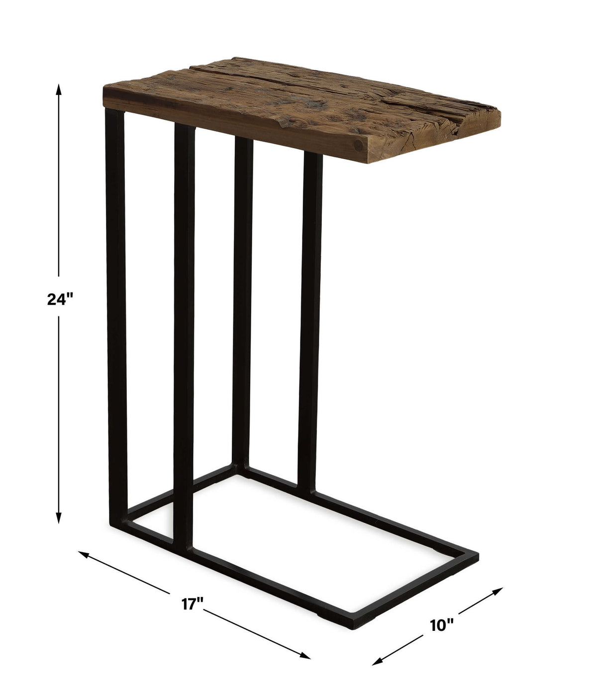 Union - Reclaimed Wood Accent Table - Dark Brown