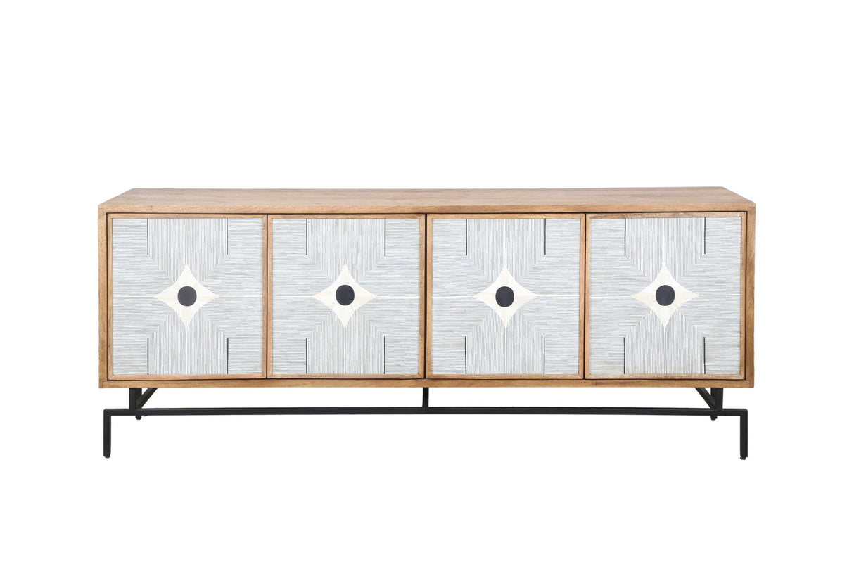 Everett - Server - Rustic Brown Mango / Ivory Bone / Grey Resin