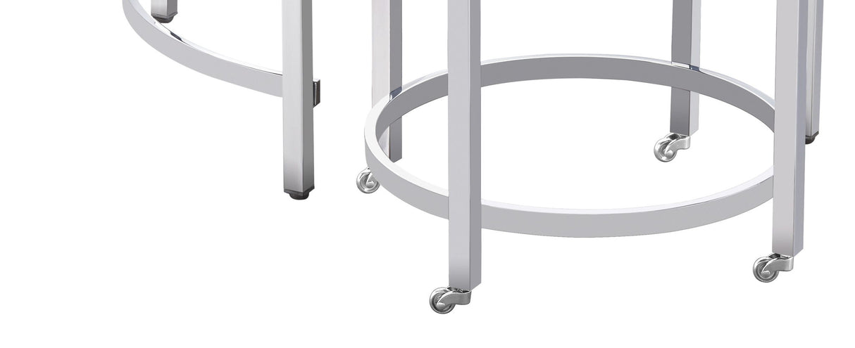 Jadyn - Round Nesting Cocktail Tables - Marble/Stone