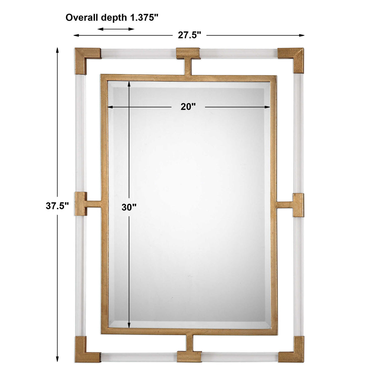 Balkan - Modern Wall Mirror - Gold