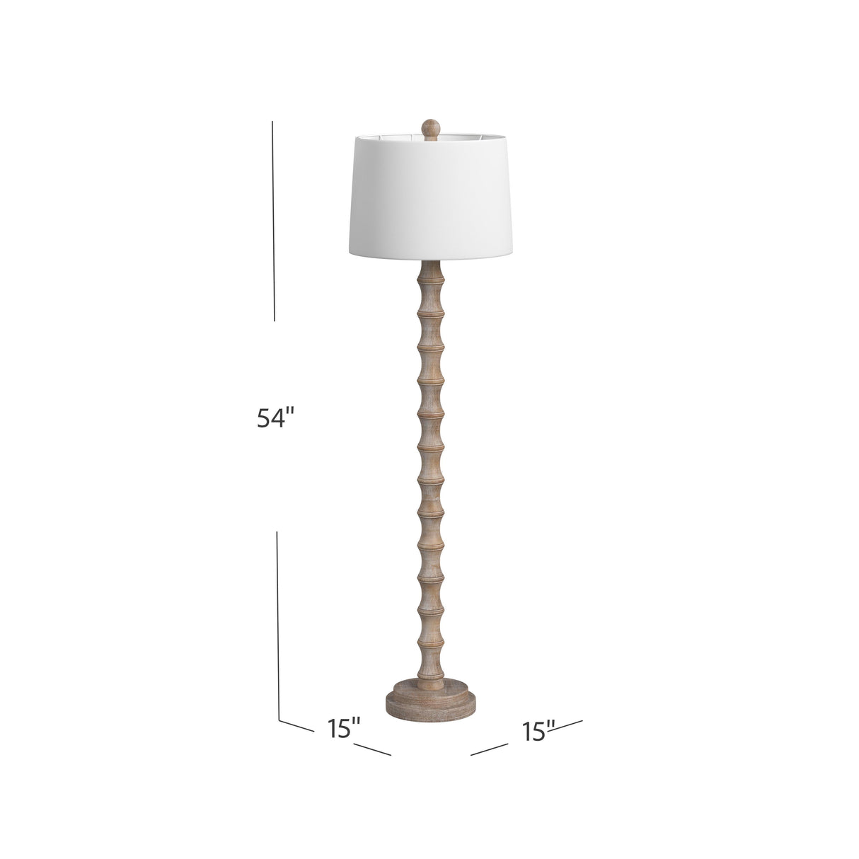 Tonio - Floor Lamp - Light Brown / White