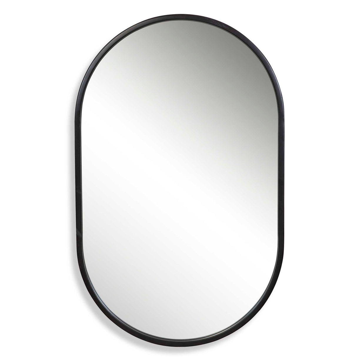 Varina - Minimalist Oval Mirror - Black