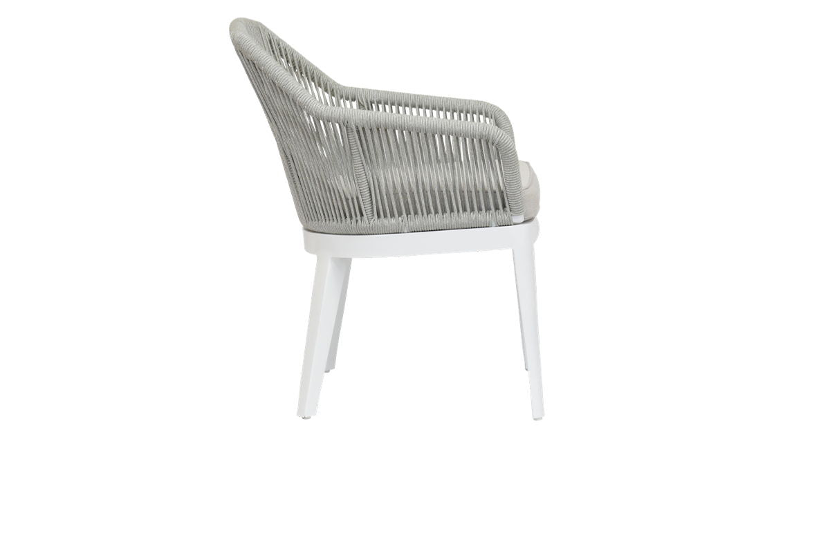 Miami - Dining Chair, With Self Welt - Echo Ash / Pearl Silver