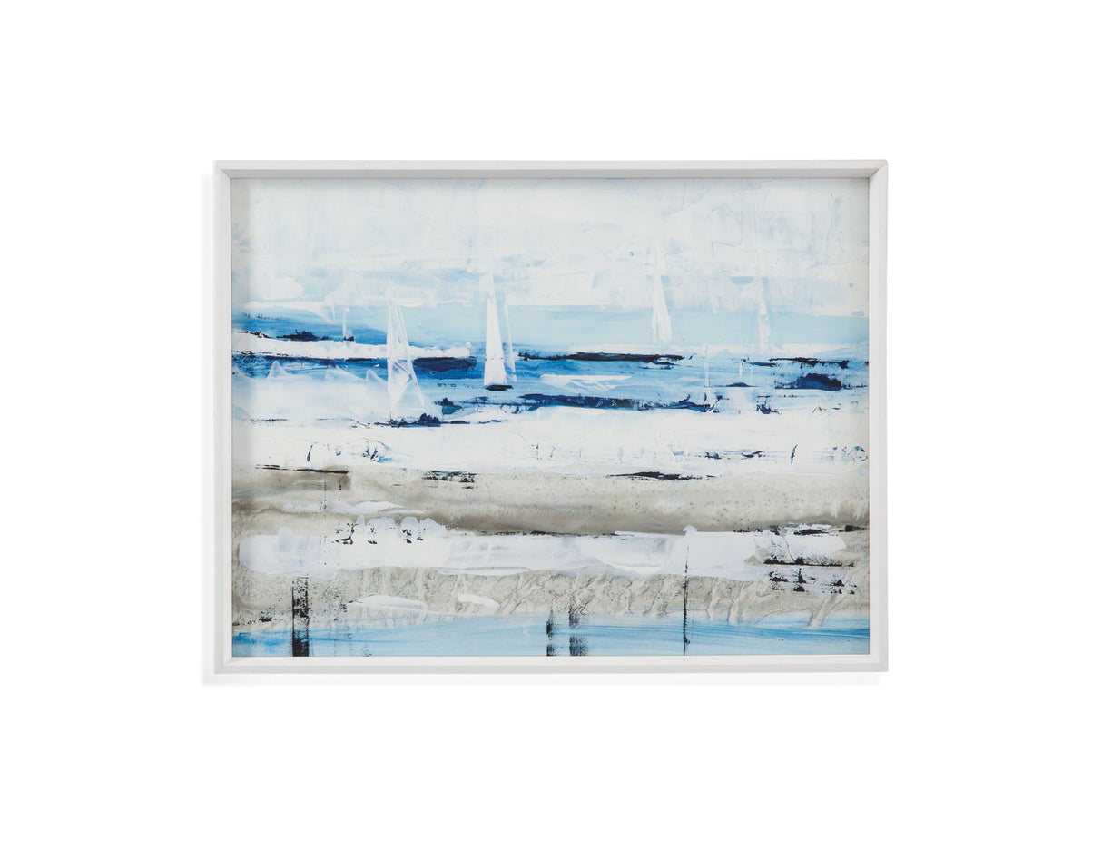 Sea Gaze I Framed Print - Light Blue