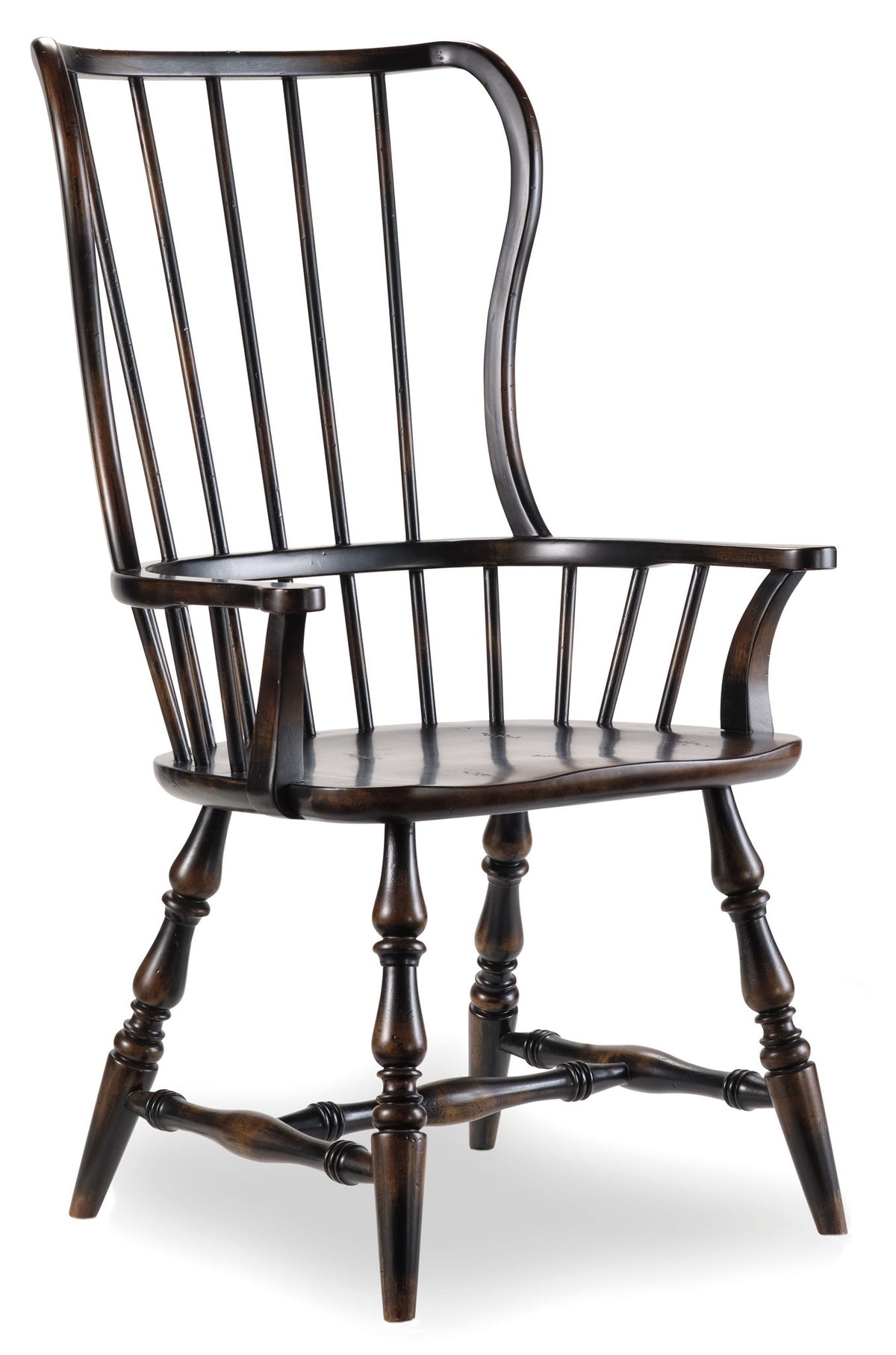 Sanctuary - Spindle Arm Chair (Set of 2) - Ebony