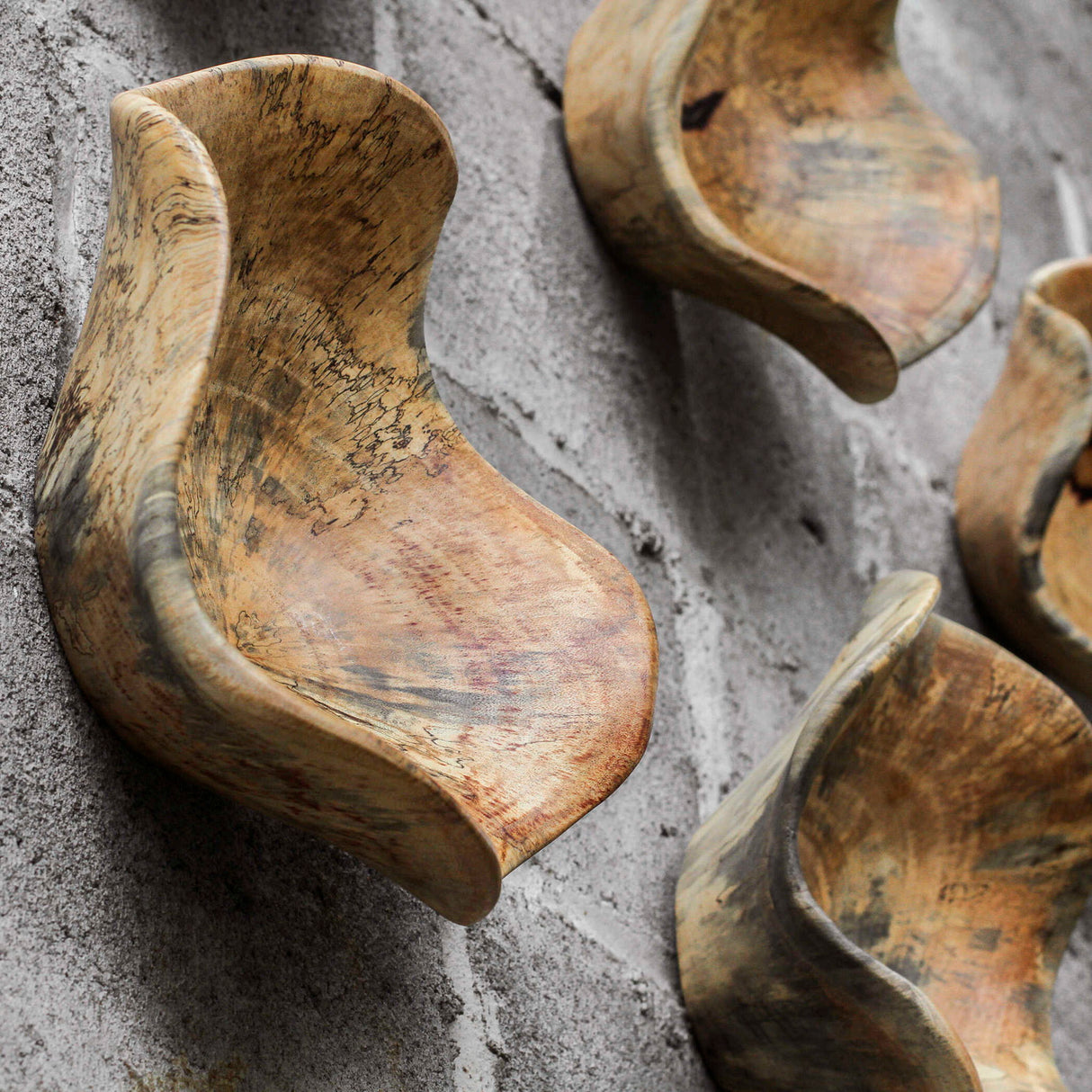 Tamarine - Wood Wall Art, Set Of 3 - Light Brown