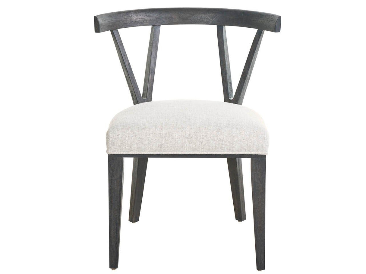 Dwell - Basalt Side Chair - Dark Gray / White