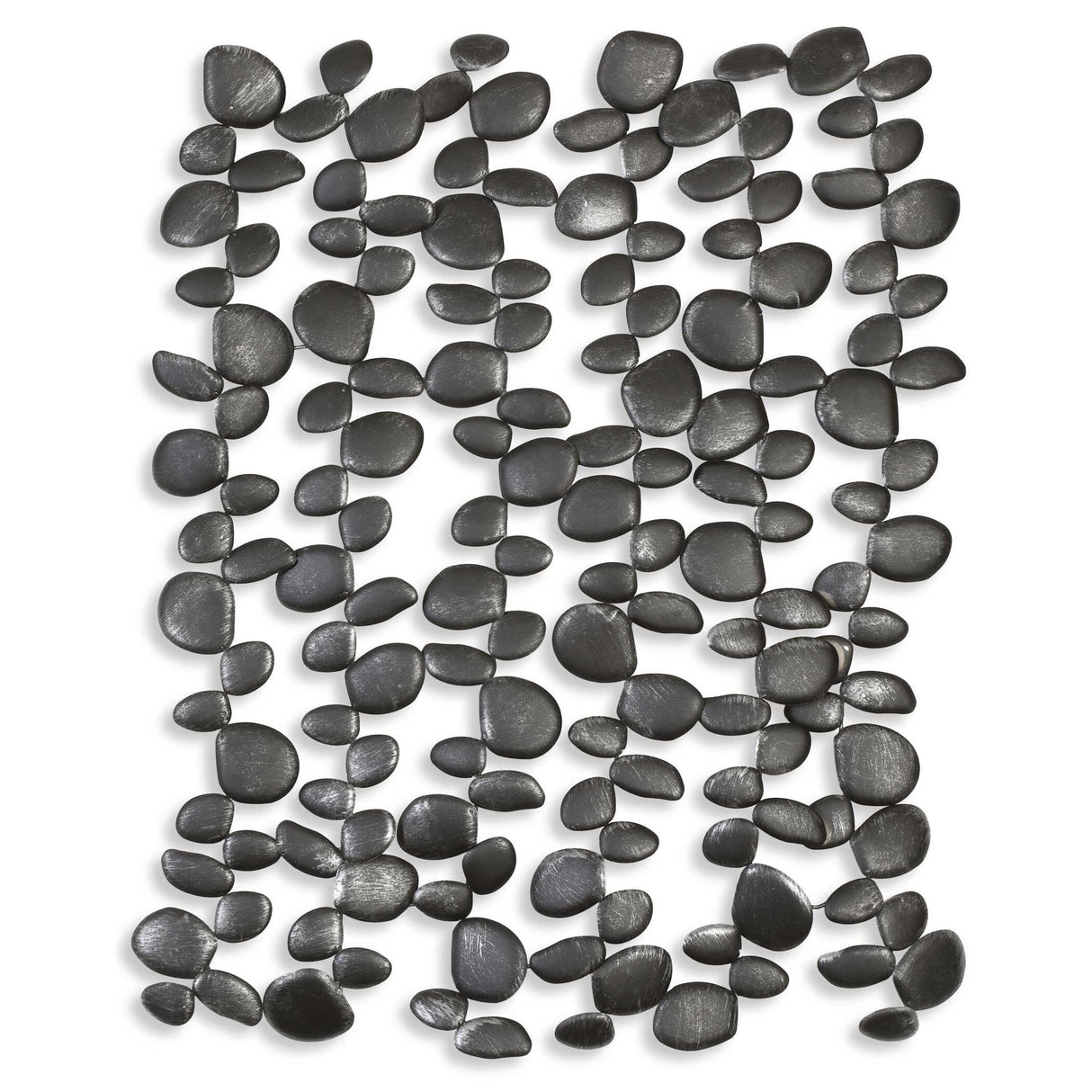 Skipping - Stones Forged Iron Wall Art - Black