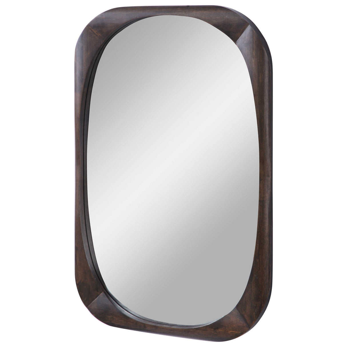 Sheldon - Mid-century Mirror - Brown, Dark