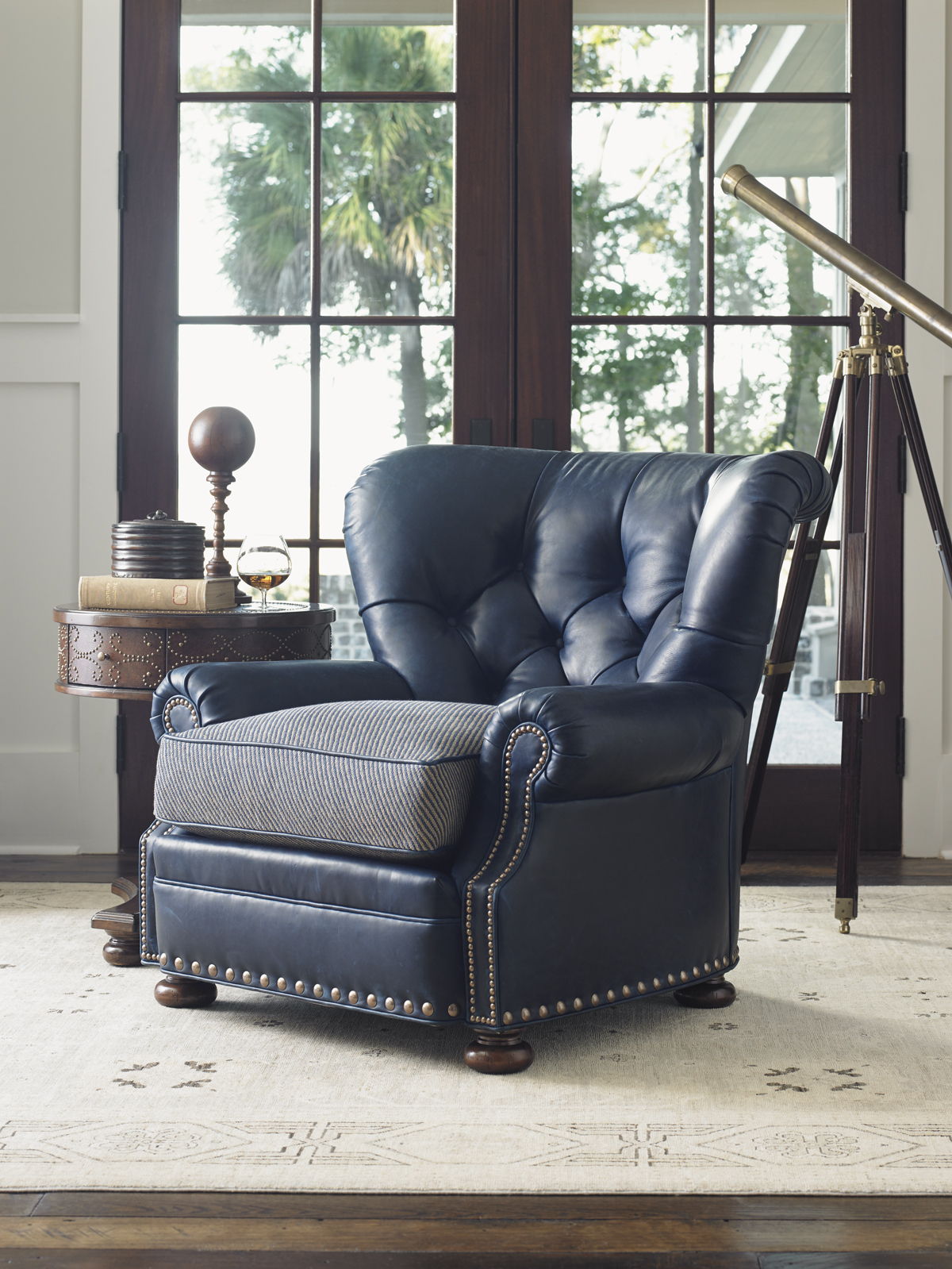Lexington Leather - Elle Leather Chair - Blue