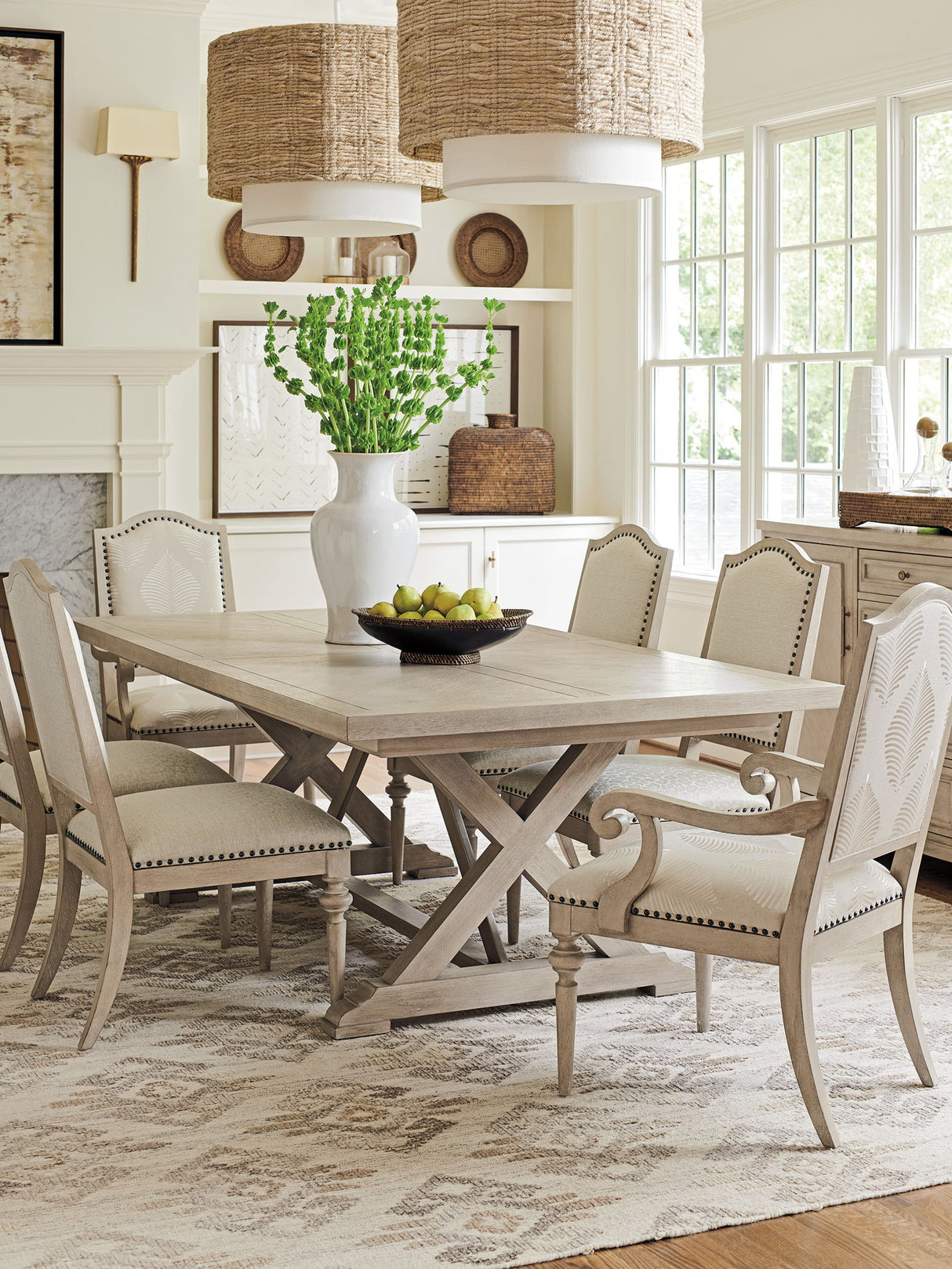 Malibu - Rockpoint Rectangular Dining Table - Beige