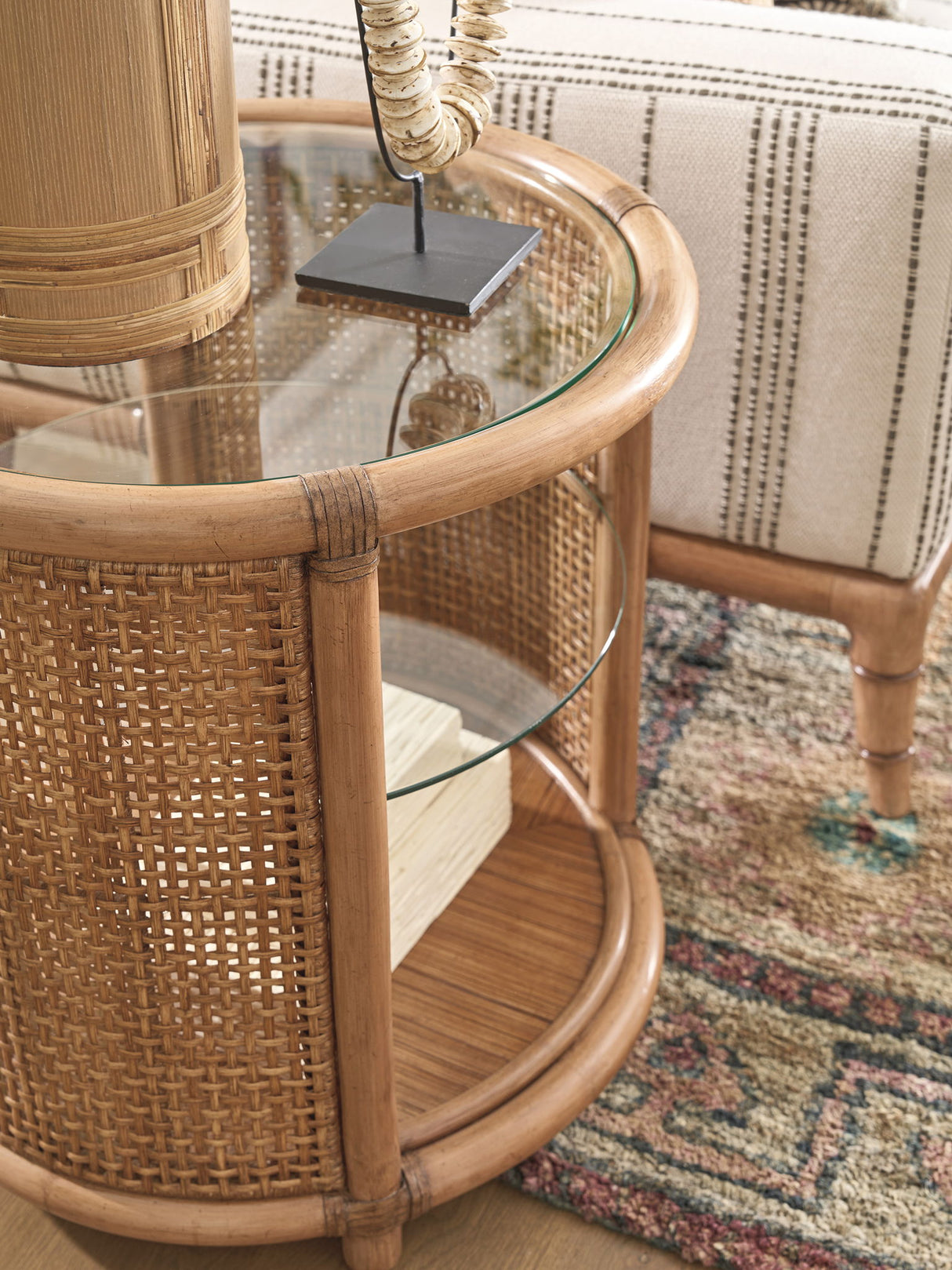 Key Biscayne - Tortuga Round End Table - Light Brown