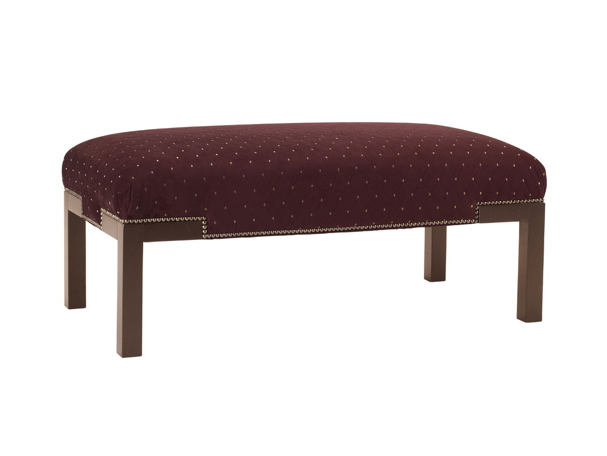 Lexington Upholstery - Norfolk Cocktail Ottoman - Dark Red