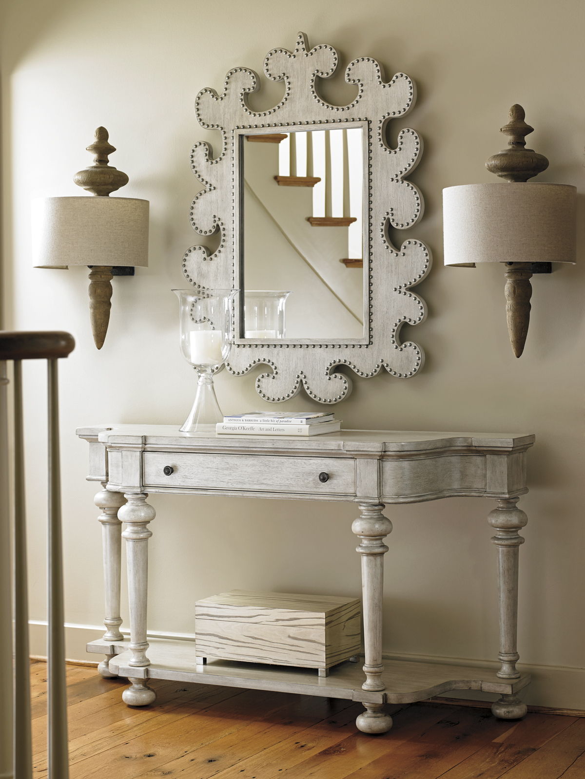 Oyster Bay - Hempstead Vertical Mirror - Pearl Silver