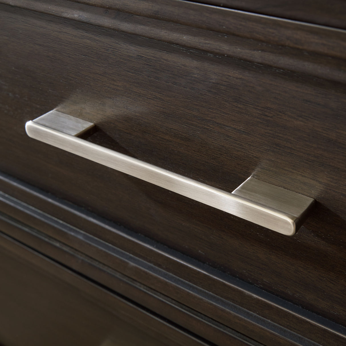 Neymorton - Dresser And Mirror - Dark Grayish Brown