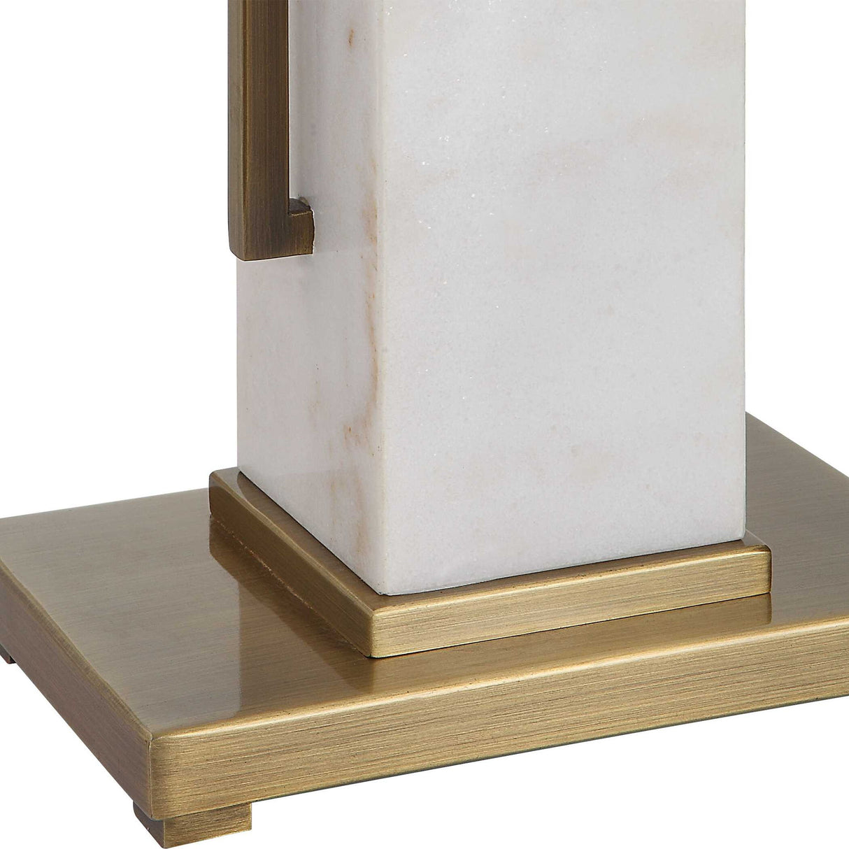 Column - White Marble Table Lamp