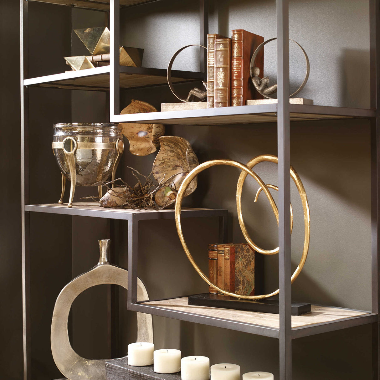 Lounging Reader - Antique Bookends Set Of 2 - Brown, Dark