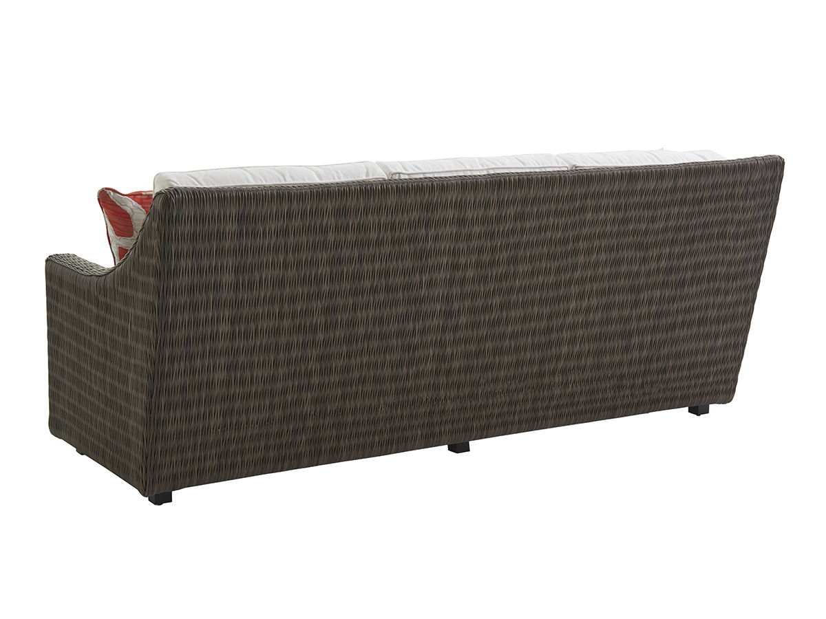 Cypress Point Ocean Terrace - Demi Sofa - Dark Gray / White