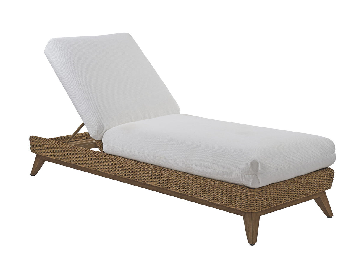 Isle Of Palms - Chaise Lounge - Dark Brown / White
