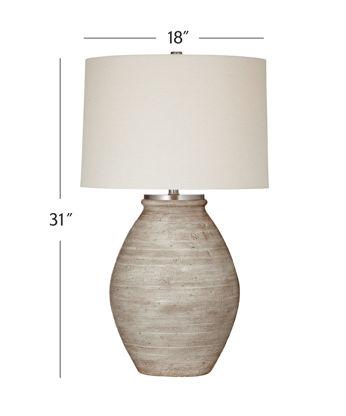 Fraser - Table Lamp - Distressed Cream