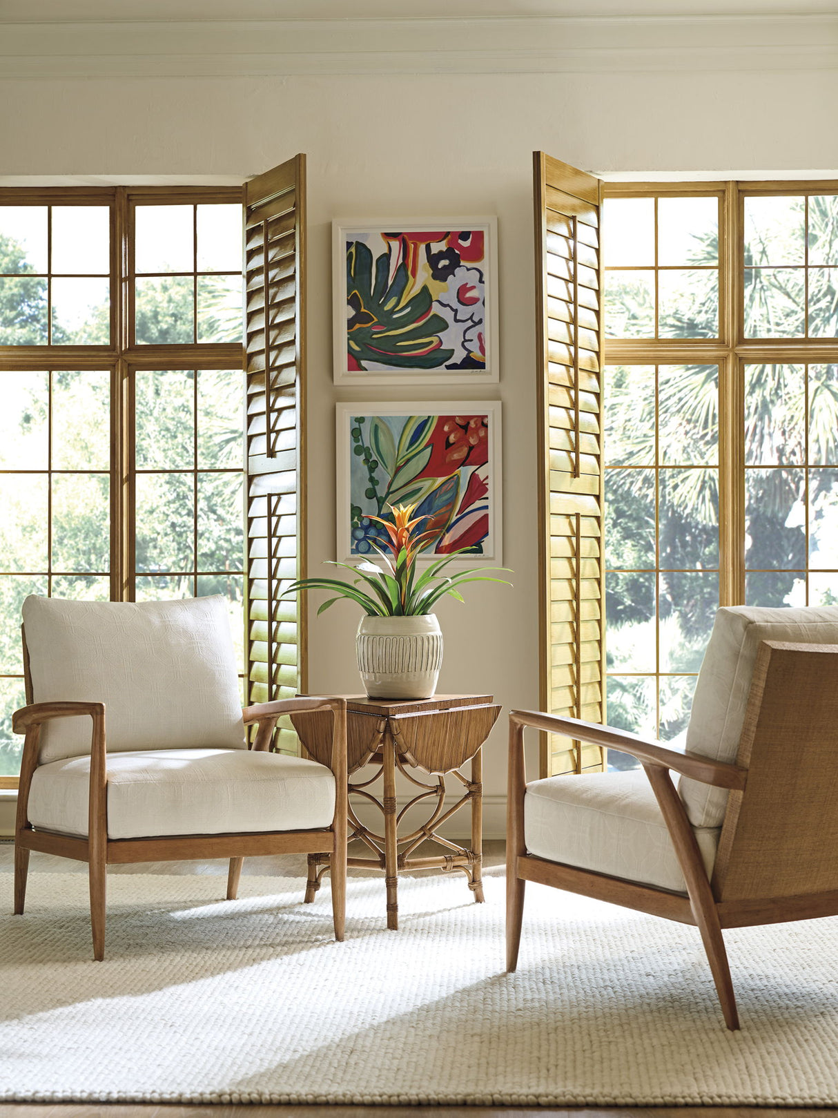 Key Biscayne - Anchorage Chair - Light Brown / White