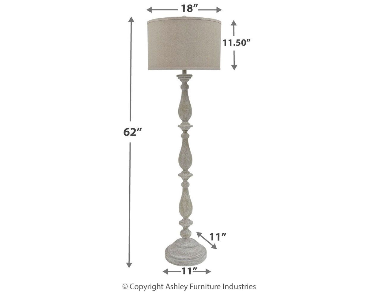 Bernadate - Poly Floor Lamp - Whitewash