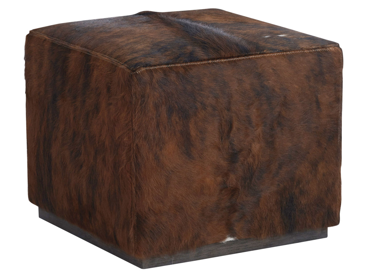 Barclay Butera Upholstery - Colby Leather Ottoman - Brown