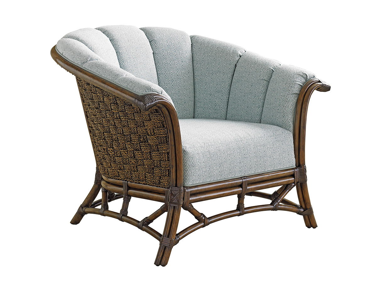 Twin Palms - Sunset Key Chair - Dark Brown / Light Blue