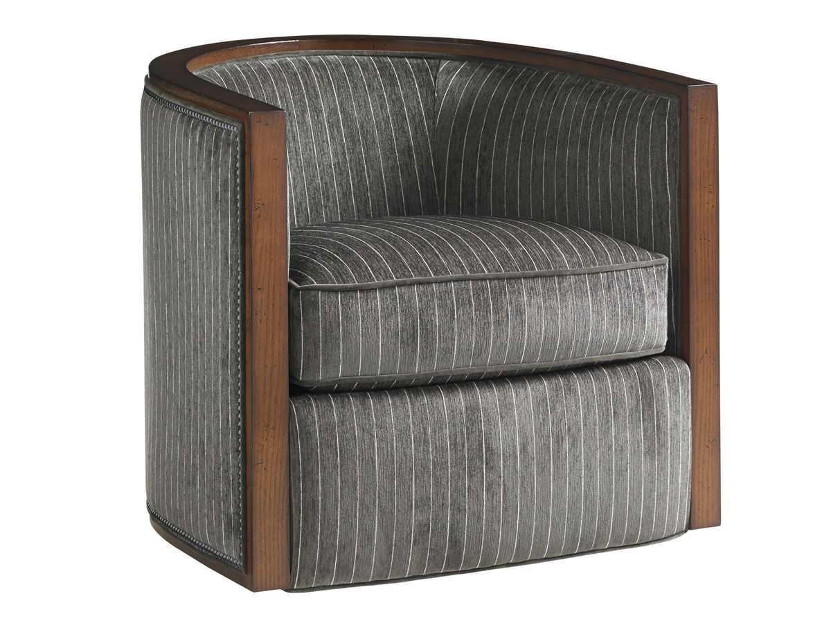 Lexington Upholstery - Palermo Swivel Chair - Dark Gray