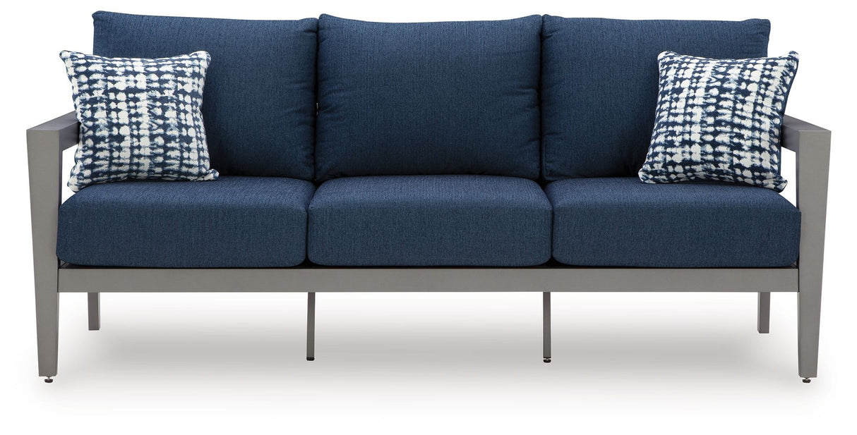 Gali - Sofa / Chairs / Table Set (Set of 4) - Gray / Blue