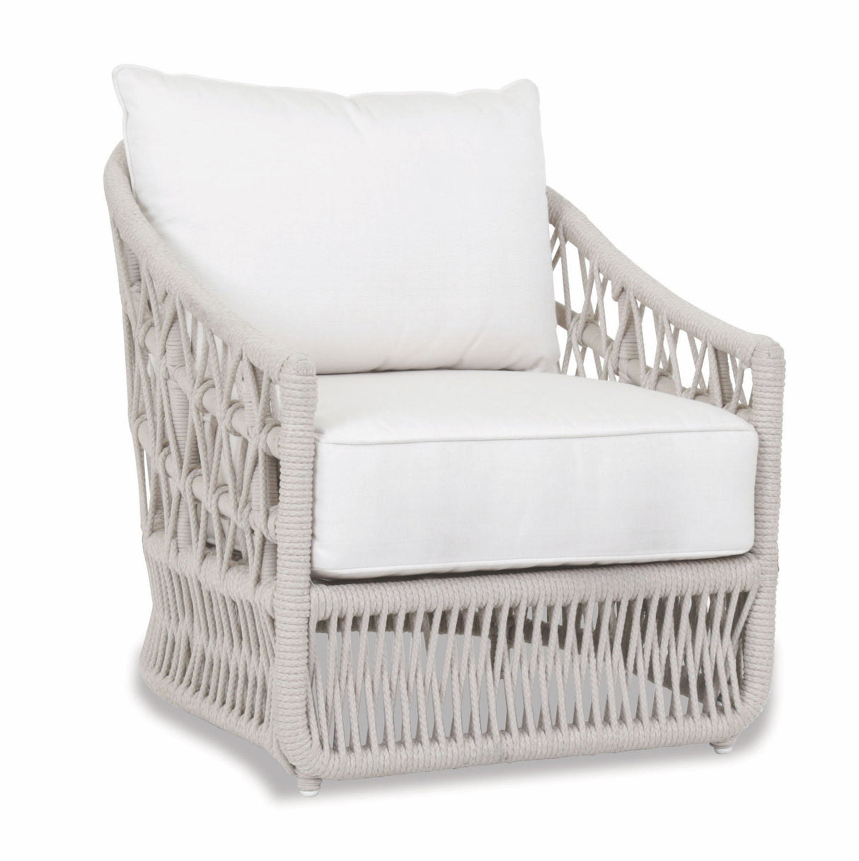 Dana - Rope Club Chair, With Self Welt - Linen Canvas