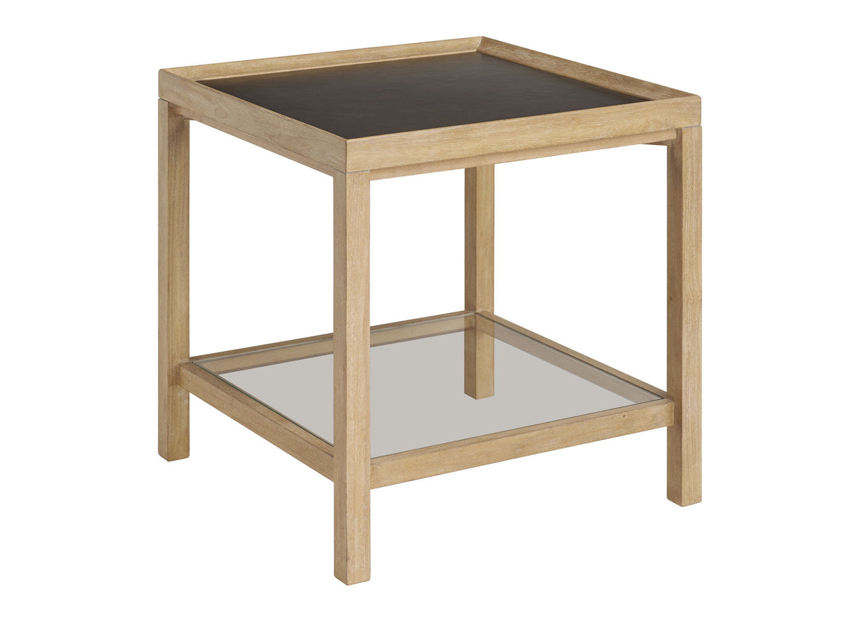 Montecito - Dutton Side Table - Light Brown / Dark Brown
