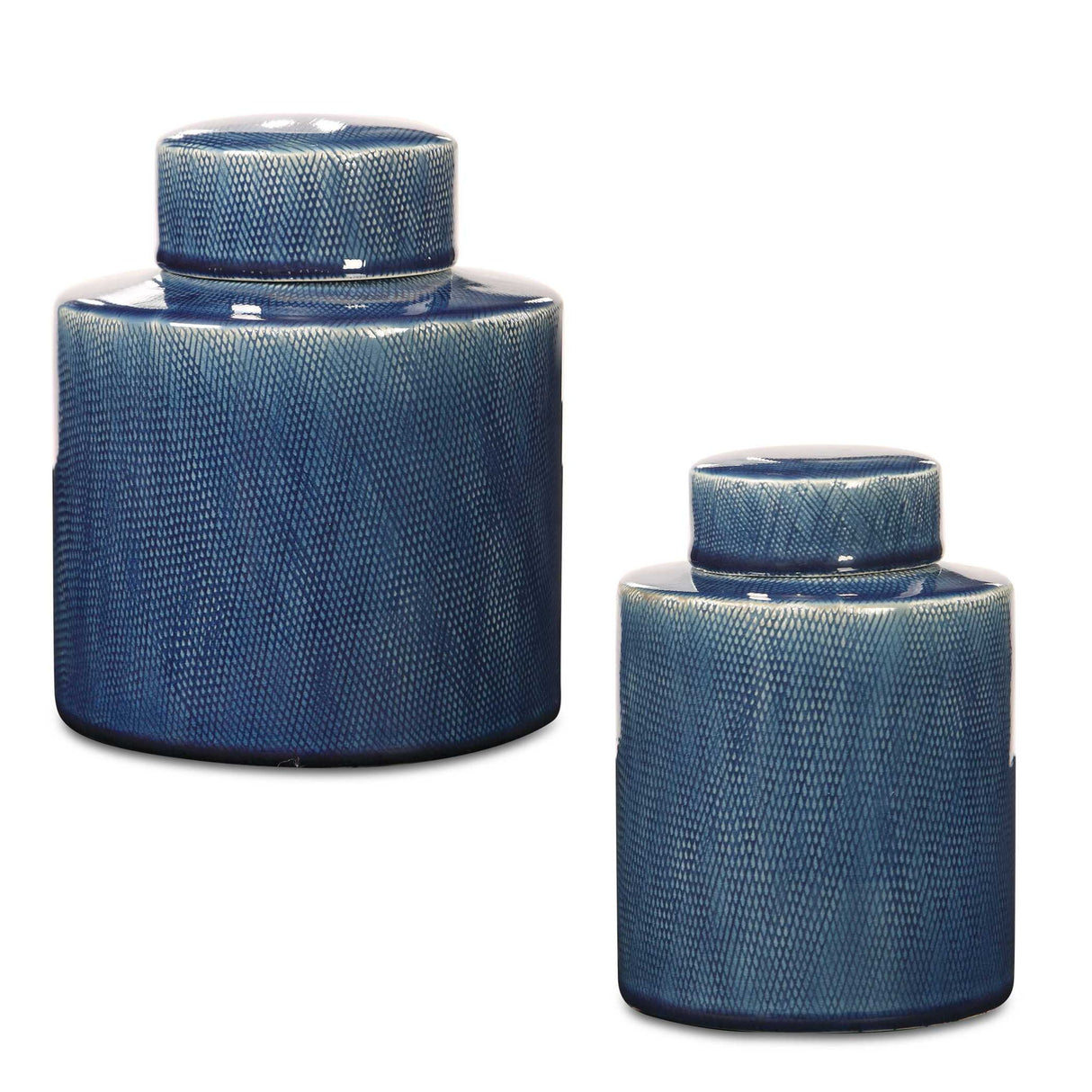 Saniya - Containers, Set Of 2 - Blue