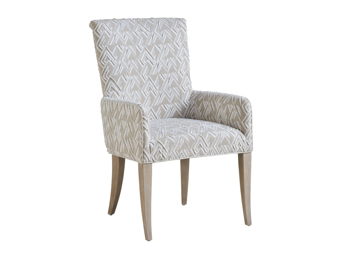 Malibu - Serra Upholstered Arm Chair - Pearl Silver
