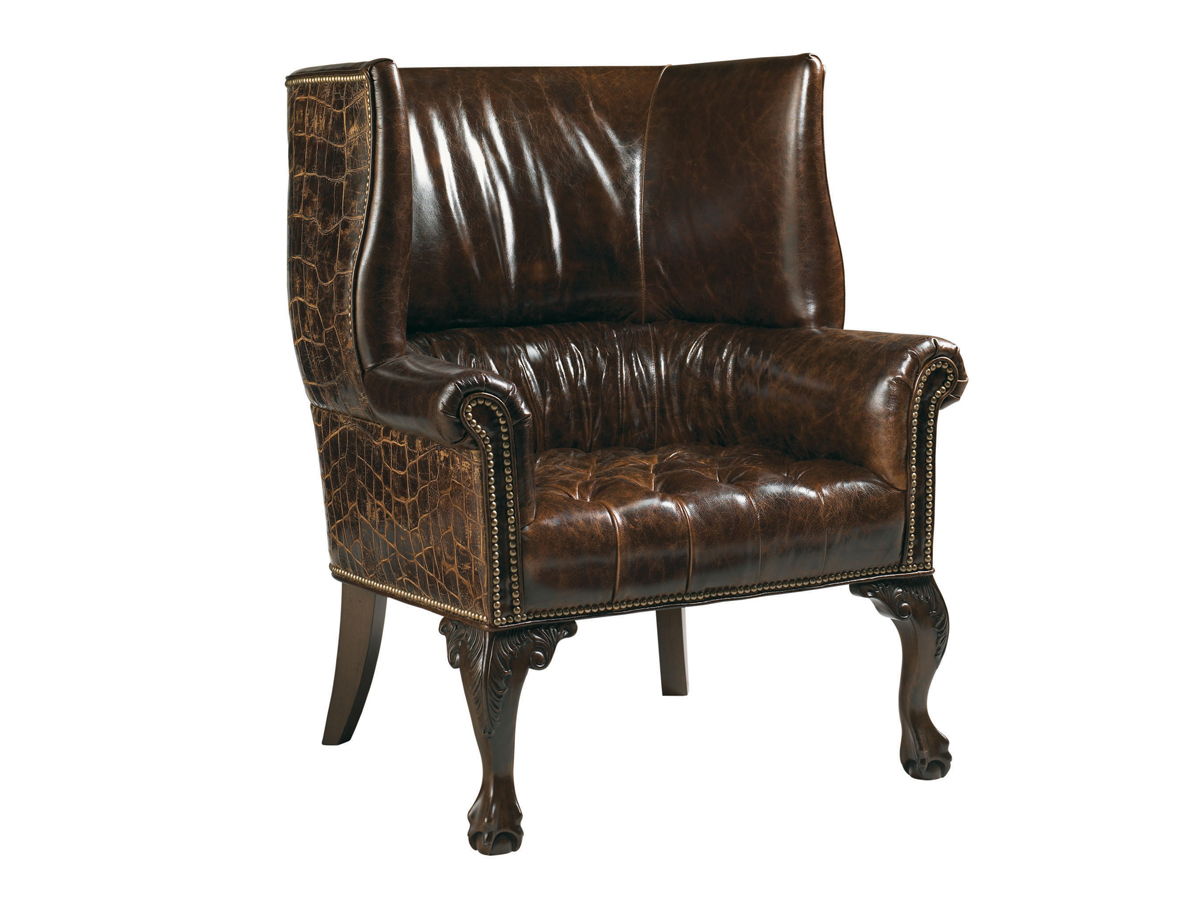 Lexington Leather - Cardiff Leather Chair - Dark Brown