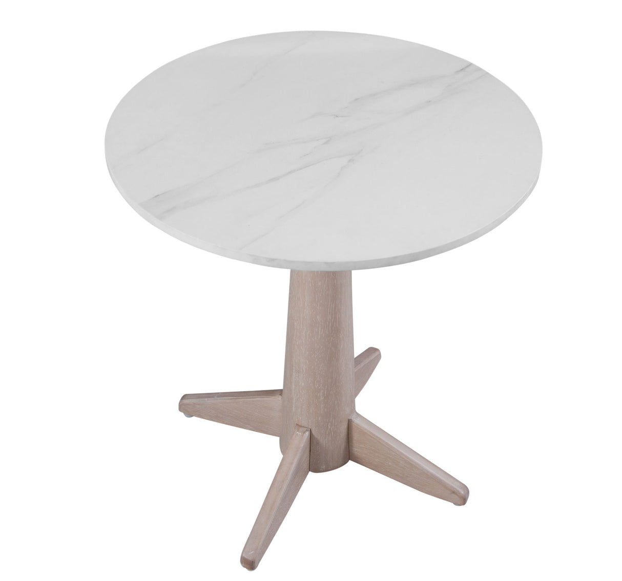 Horizons - End Table - White Oak / White Marble