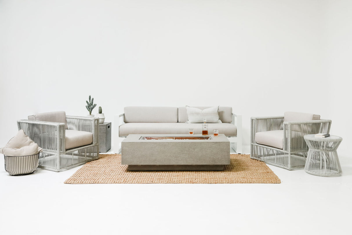 Miami - Club Chair, With Self Welt - Echo Ash / Pearl Silver