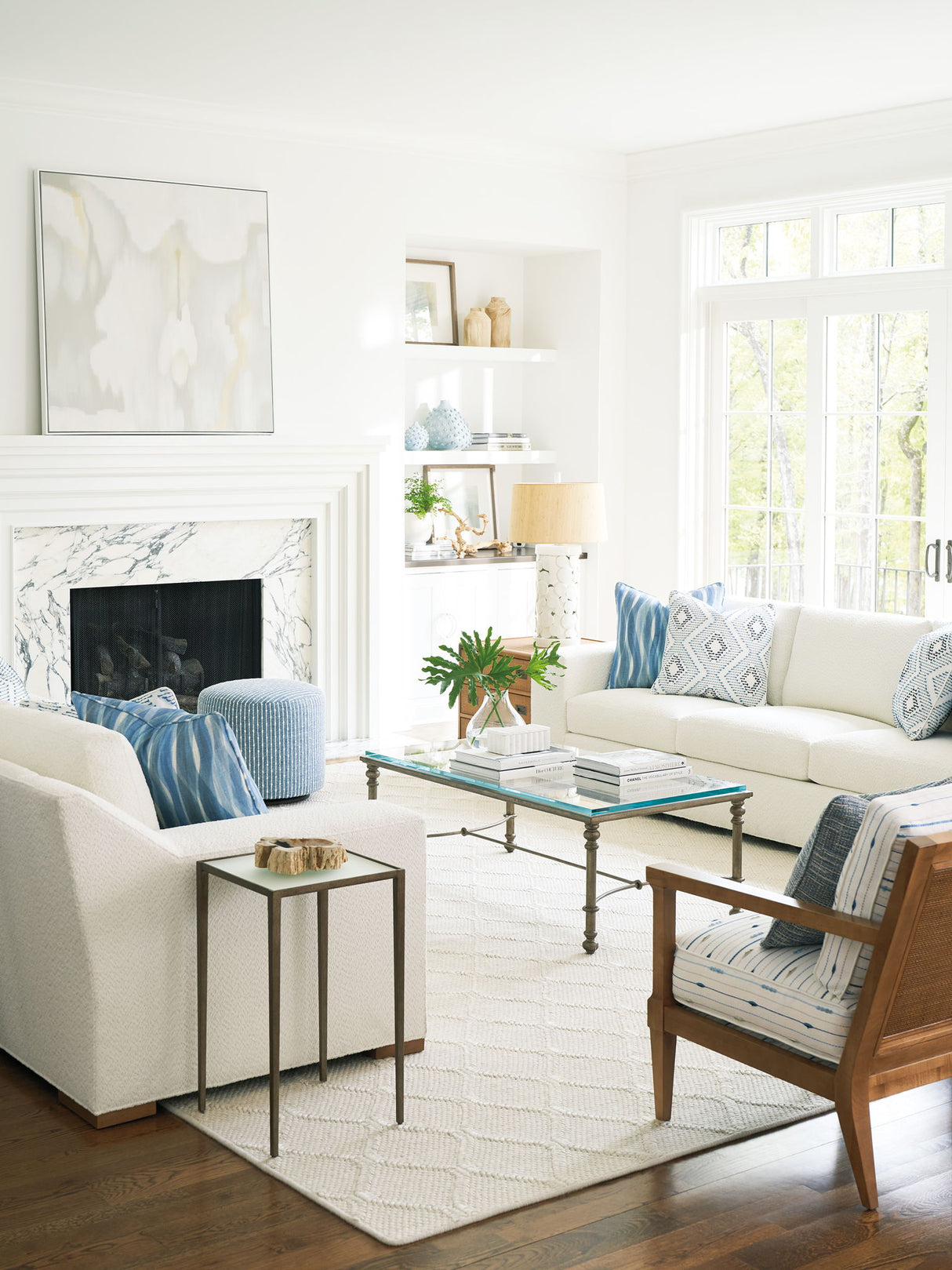 Laguna - Bluff Metal And Glass Table