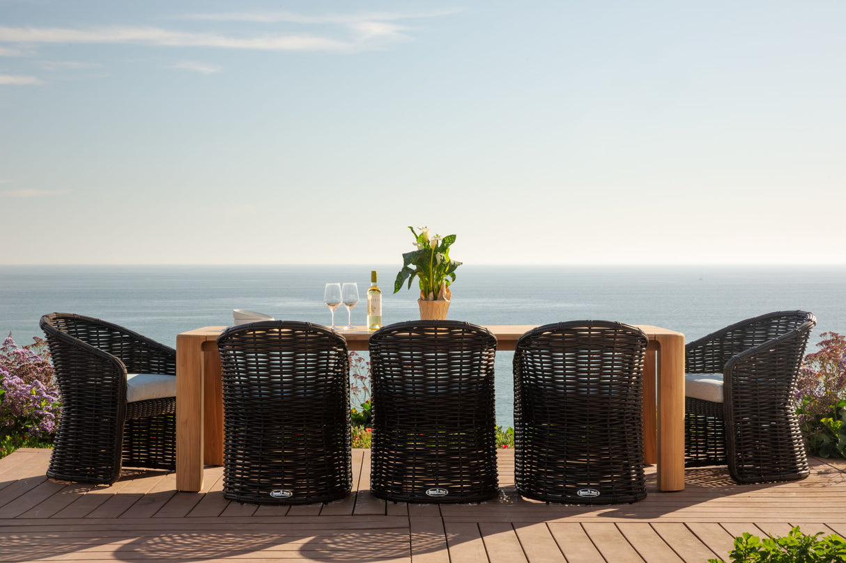 Natural Teak - 96" Dining Table - Light Brown