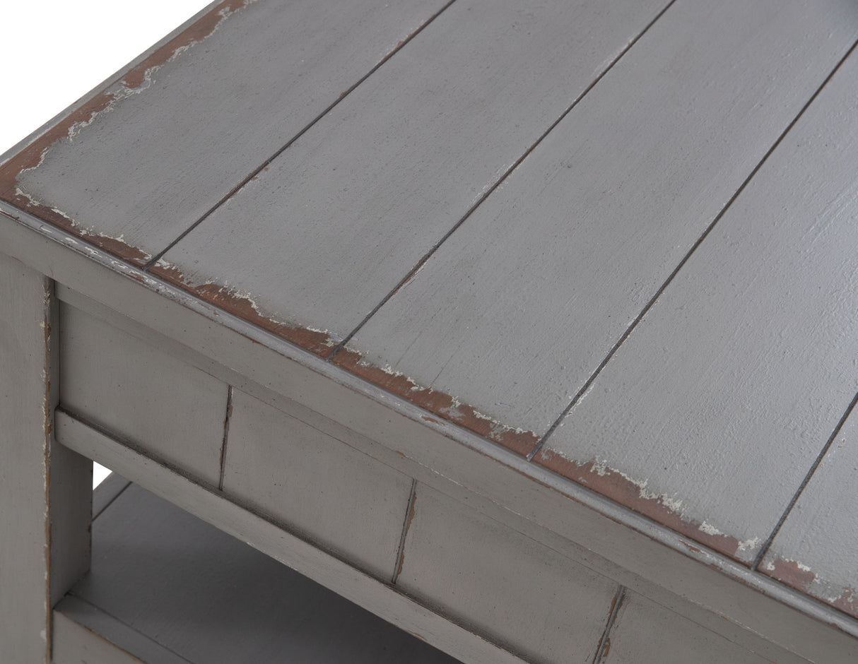 Charina - Rectangular Cocktail Table - Antique Gray