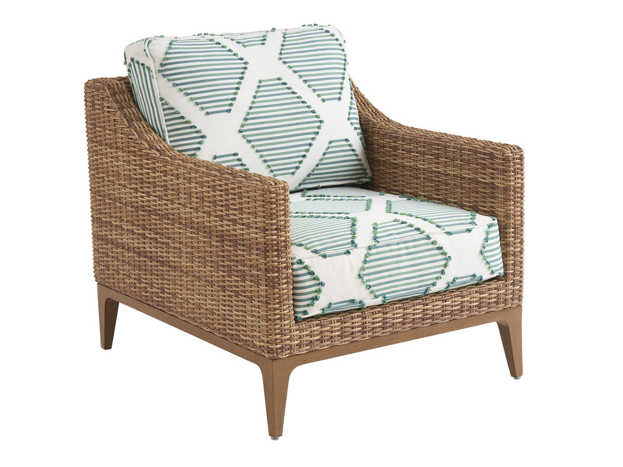 Palm Desert Poolside - Lounge Chair - Dark Brown / Light Blue
